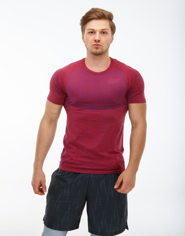 Men Solid Slim Fit V Neck Sports T-shirt